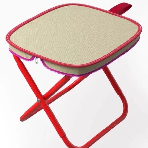 Multi-Functional Portable Outdoor Folding Chair with Pencil Case and Small Stool