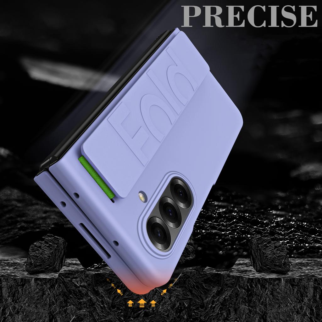 Luxury Soft Silicone Wrist Strap Bracket Phone Case For Samsung Galaxy Z Fold 7 6 5 4 3 2 Ultra Thin Matte Hard Protection Cover