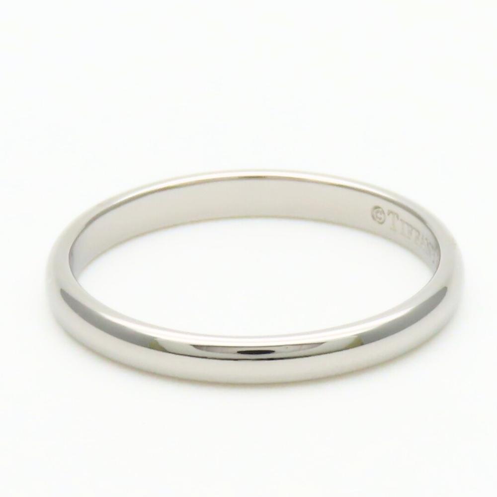 Used TIFFANY&Co. Ring Wedding Band EU#46.5 Pt950Platinum 2.0g Platinum Simple