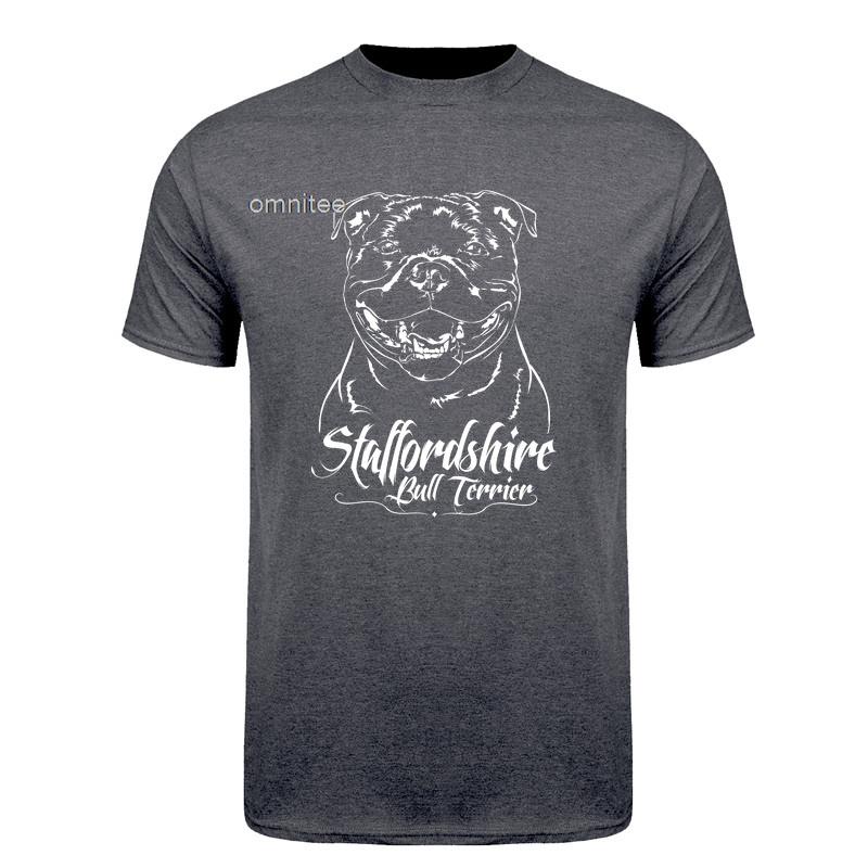Staffordshire Bull Terrier T Shirt Dog Lover Funny Pet Owner Graphic Tee Vintage Cool Dogs TShirt Unisex Unisex Gift HJ161