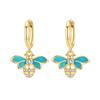 Cute Animal Silver Plated Earrings Cat Dragonfly Zircon Earrings Earrings Daily Versatile Accessories