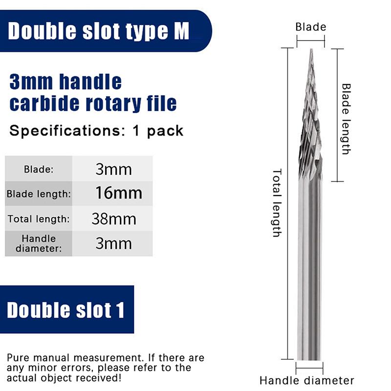 Reaming Drill Bit Tungsten Carbide Hard Alloy, 3mm Shank Rotary File for Metal And Plastic