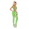 Womens Glossy Crop Top Skirt Set Sleeveless Racerback with Thigh High Stockings Partywear
