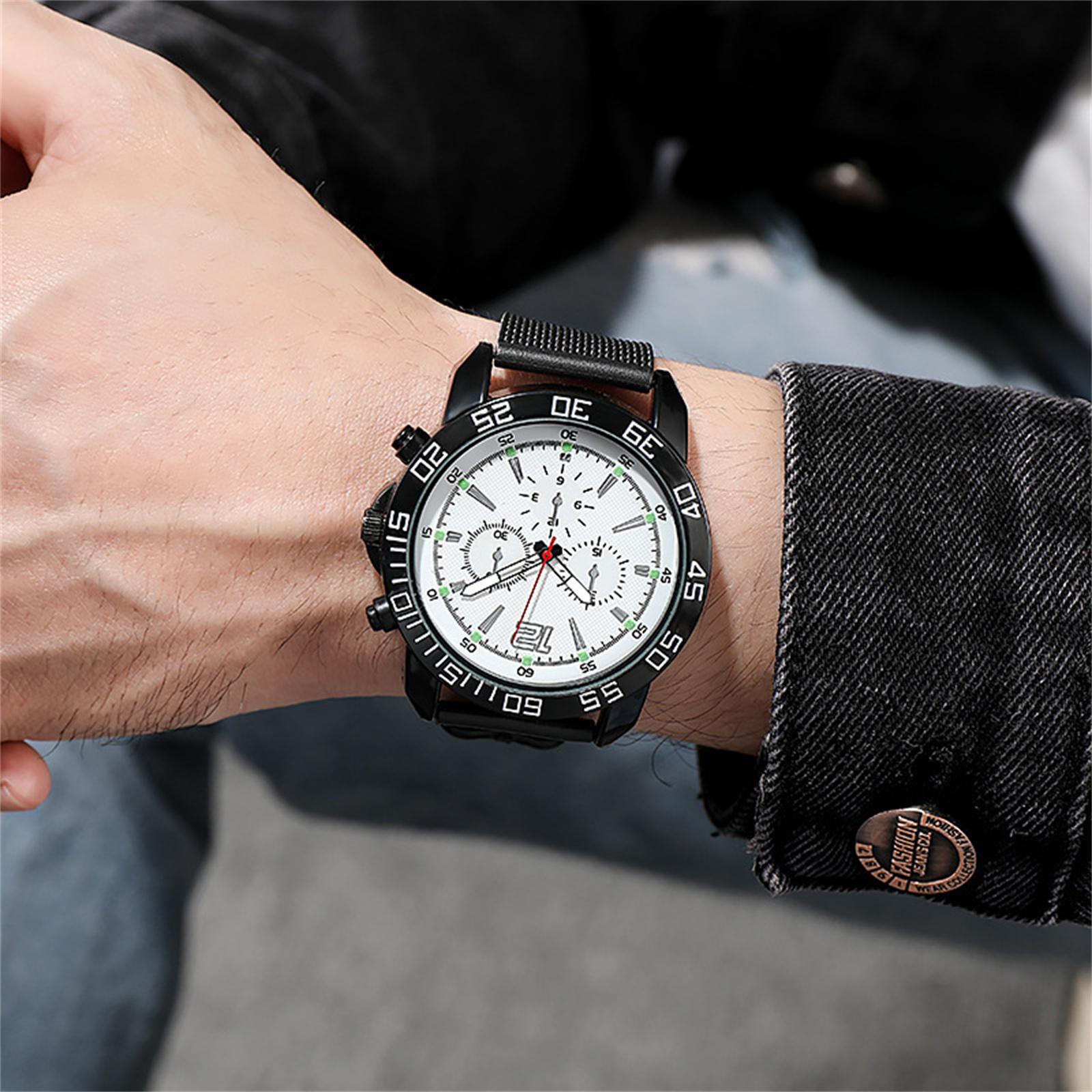 

Мужские водонепроницаемые светящиеся наручные часы-будильник для бега One Size белый