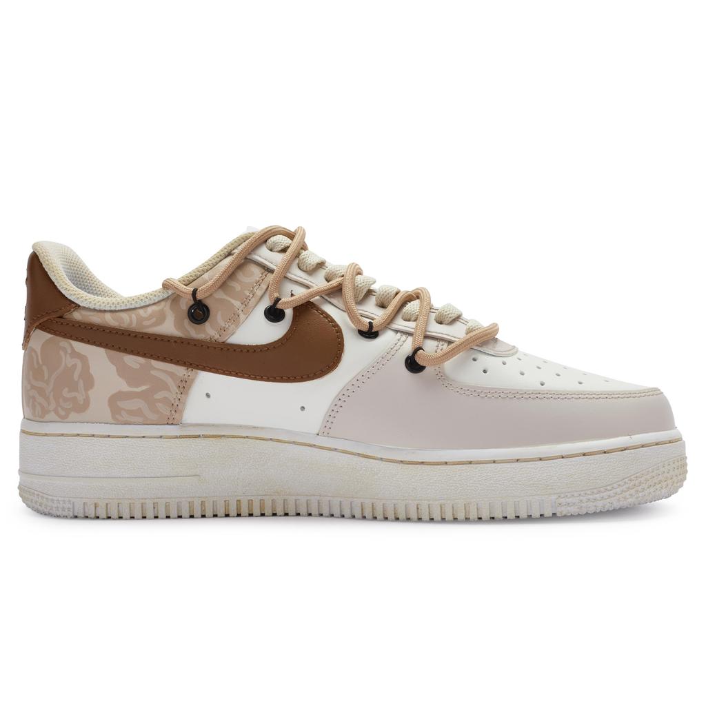 Nike Air Force 1 Slip Resistant Low top Skateboard Shoes Men's Beige Brown CW2288-111(Team80-)