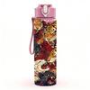 1PC Dual Tiger Head Wild Animal Art Print 750ml Color Plastic Sports Water Bottle Leakproof Flip Straw Lid Suitable for Sports Office Home Use