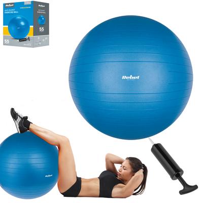 Rehabilitation Gymnastics Ball 55Cm With Hand Pump, Blue, Rebel Active