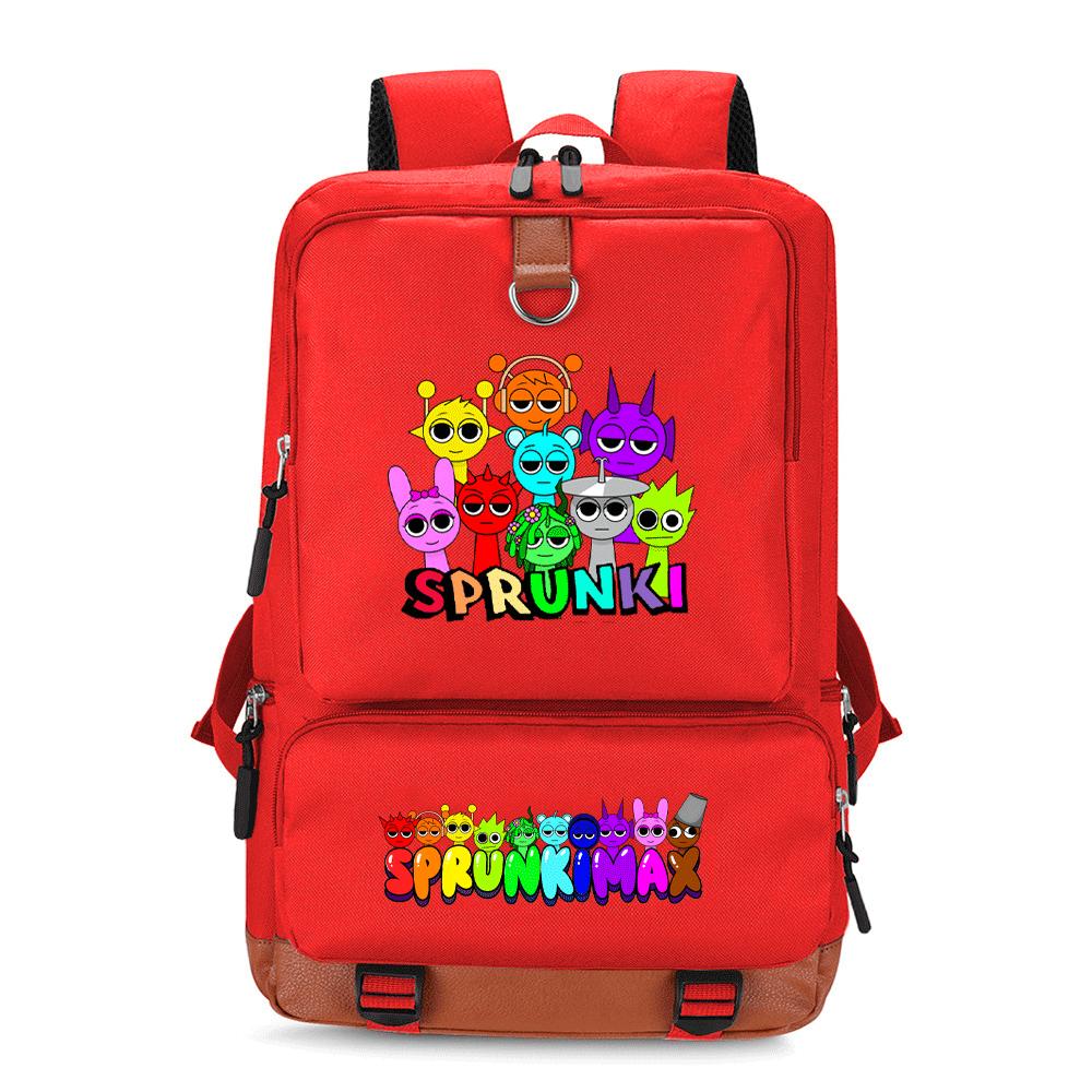 Srunki Backpack Multifunctional Large Capacity Business Backpack Lightweight Burden Reduction Primary and Secondary School Student Bag