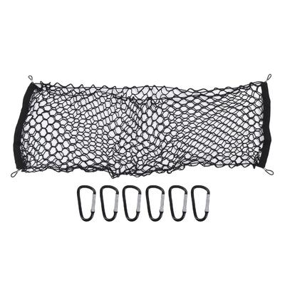 Cargo Net Elastic Stretchable Sturdy Metal Hook Secure Fixation High Strength Truck Bed Mesh Net