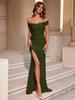 Elegante Vestido de Noche Adelgazante – Sexy Abertura Estilo Socialité para Mujer