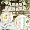 Locally Grown Baby Shower Bunting Banner, Vegetable Farmer's Party Decorations for Kids Produce Stand Farmers Market Bridal Shower Party Bachelorette