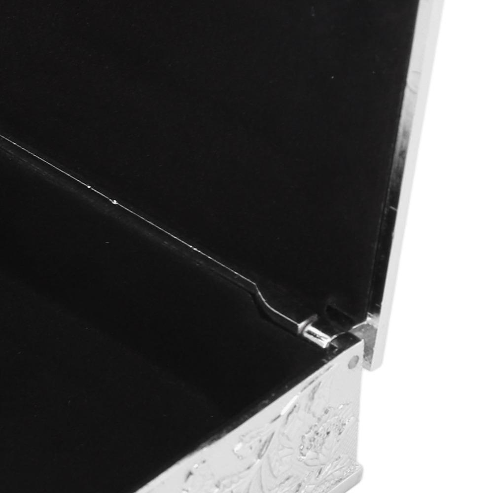 Gold Trinket Storage Box Zinc Alloy Metal Jewelry Box Antique Jewelry Box  Dressing Table Shelf серебряный