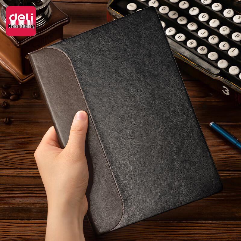 Deli A5 Leatherette Business Notebook
