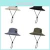 Outdoor Sun Protection Fisherman Hat With Wide Brim Waterproof Breathable For Hiking And Fishing