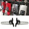 Rear Seat Step Rest for Electric Bikes, Metal Footrest Pair with Grooved Contact Area and Swing-Back Base for Daily Travel Support Use