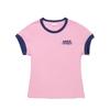 Li Ning Trendy Sports Series Color Block Breathable Versatile Short Sleeve T-Shirt Women T-Shirt Peach-Pink AHSV790-2