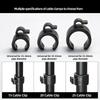5PCS Cable Securing Clips for Organizing Messy Wire on Tripods Phone Microphone Setups 20mm and 25mm Diameter