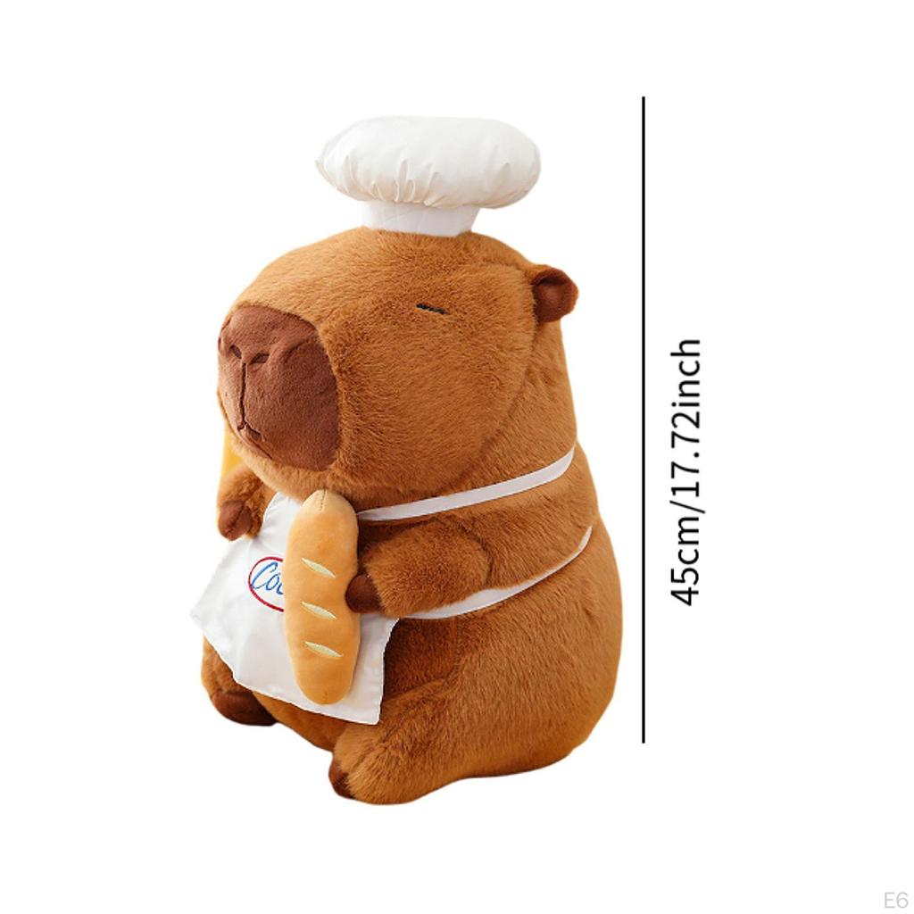 Capybara Plush Doll Chef Toy Stuffed Animal for Kids Adults