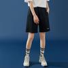 Li Ning Logo Print Straight Loose Shorts Unisex Shorts Black YKST053-1