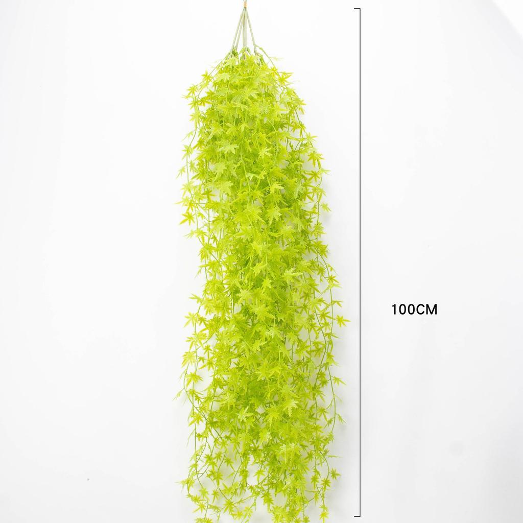 100cm Fake Maple Leaves Ivy Garland Green Plant Vine Foliage Home Decor Plastic Rattan String Wall Decoration Artificial Plants