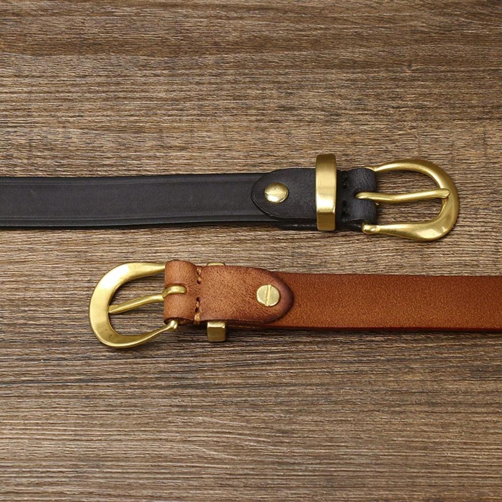 Leather Belt for Women, Korean Version, Trendy, Versatile, Personalized, Retro Style, Cowhide Jeans Belt for Women