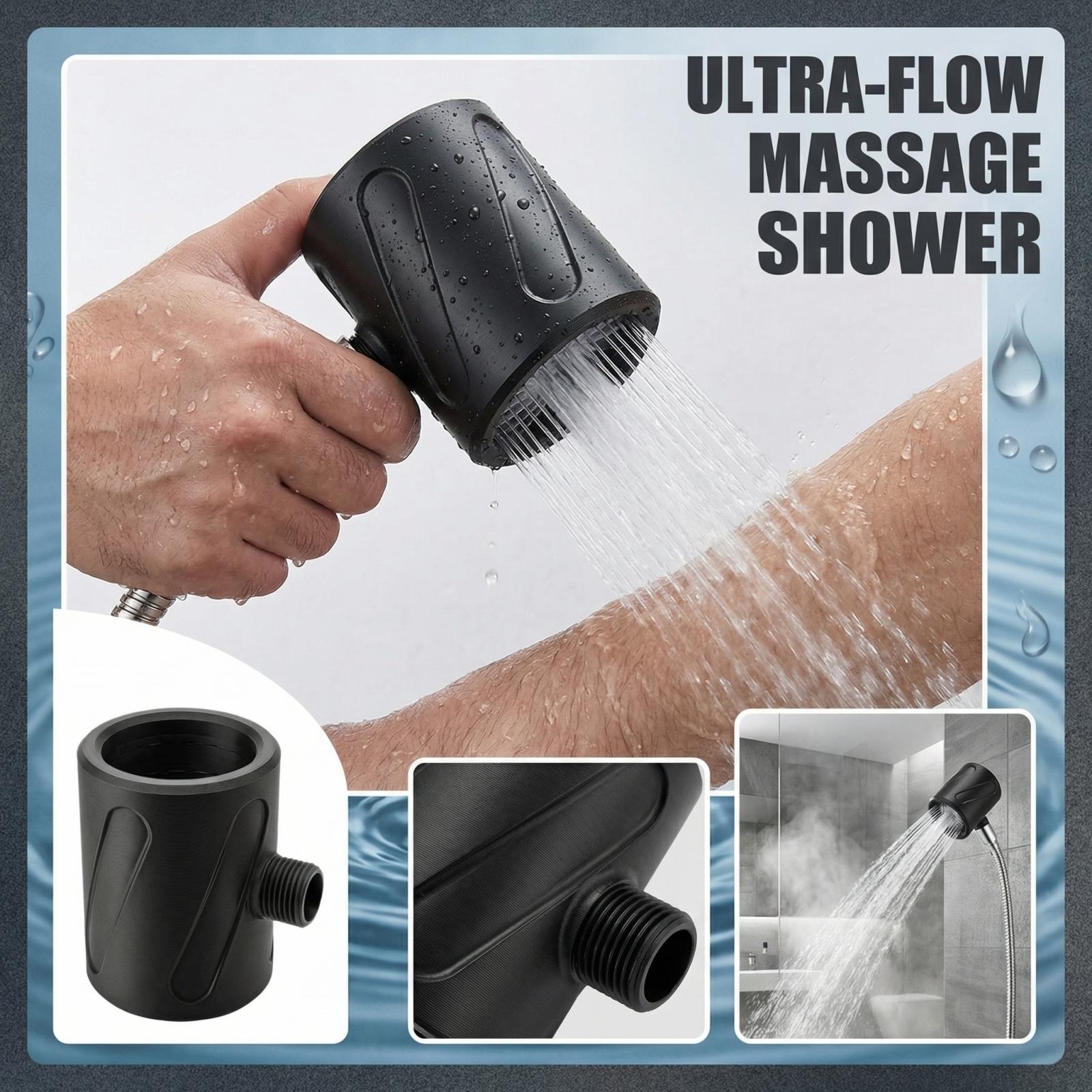

Upgraded Men s Shower Head, Universal Bathroom Heated Massager, Handheld Coarse Hole Design, Easy To Install, Home And Bath Use (Black) One Size белый