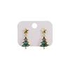 2 pcs Cartoon Cute Christmas Earrings Christmas Tree Santa Claus Earrings  Jewelry