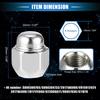 VekAuto Wheel Nuts for Ho nda A ccord 1976-1981 Su baru Fits Im preza