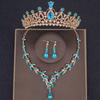 Luxury Crystal Crown Necklace Earring Set Rhinestone Bridal Jewelry Set Bridal Wedding Hair Accessories Jewelry Crown Tiara Set