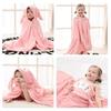 Toddler Baby Hooded Bath Towel Kids Bathrobe Super Soft Absorbent Bath Towel Blanket Cartoon Coral Fleece Kids Bathrobe Boy Girl