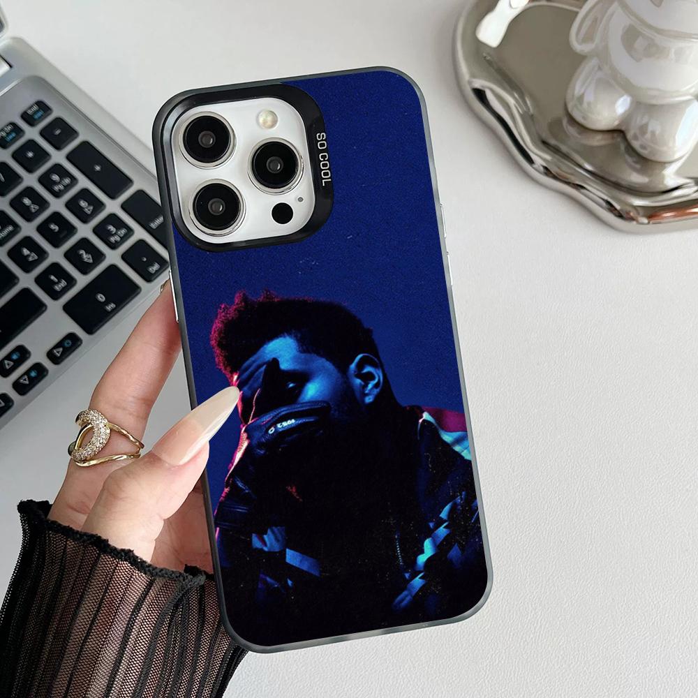 The Weeknd Phone Case Matte Colored Silver For Iphone 17 16 15 14 Pro 13 12 Air Plus 11 7 8 Max Luxury Cover