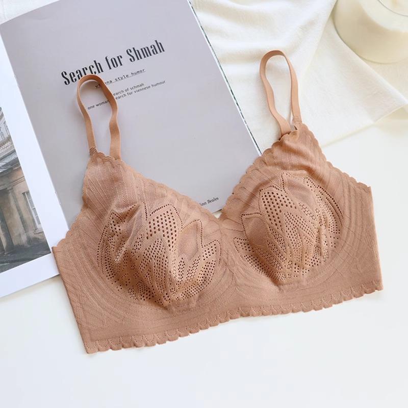 

Летний тонкий бесшовный бюстгальтер, дышащий бюстгальтер, удобный собирающий бюстгальтер на двойной застежке, кружевной латексный бюстгальтер без косточек 2XL хаки