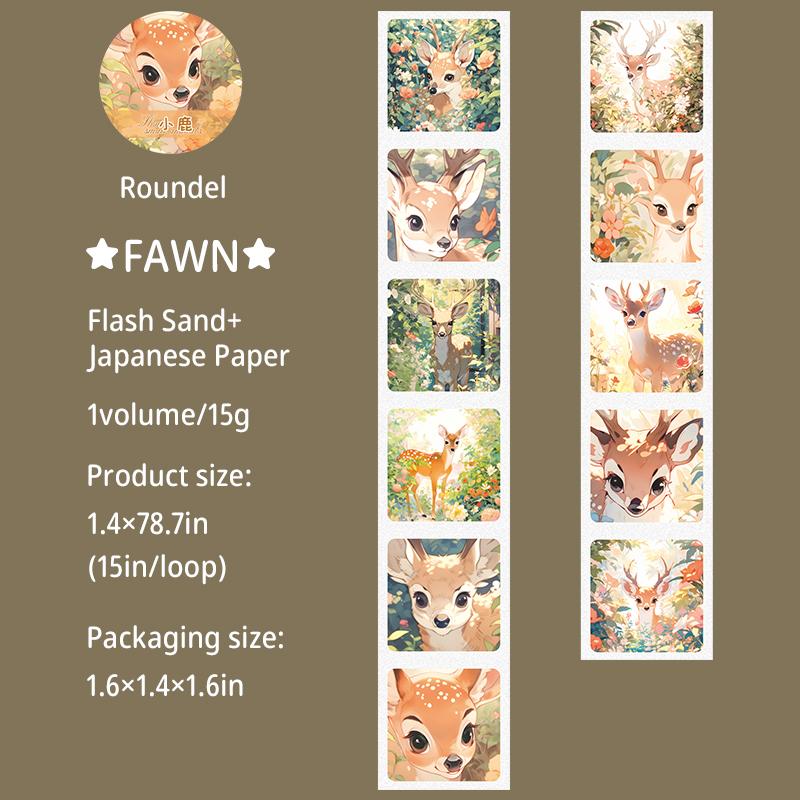 Journal GO 3.5x200cm Cute Small Animals Journal Decoration Washi Tape Kawaii Collage Material DIY Scrapbooking Masking Tape