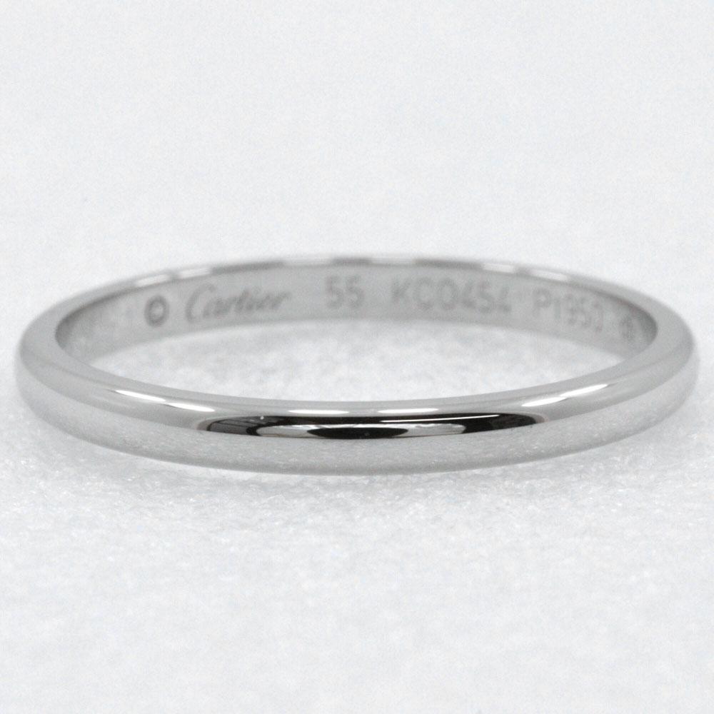 CARTIER wedding Ring CRB4078000 Pt950Platinum #7.2(US Size) 2.8g Women Used