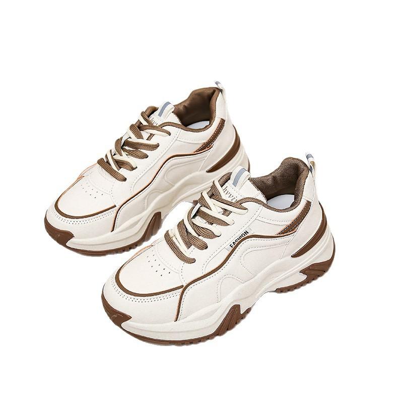 Platform sports women's shoes increase in height in autumn and winter Casual shoes Small muffin retro dad shoes