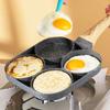 Nonstick Frying Pan With 3 Or 4 Compartments For Frying Eggs, Bacon, Meat, Chicken, Multipurpose Snacks Outdoor Tableware