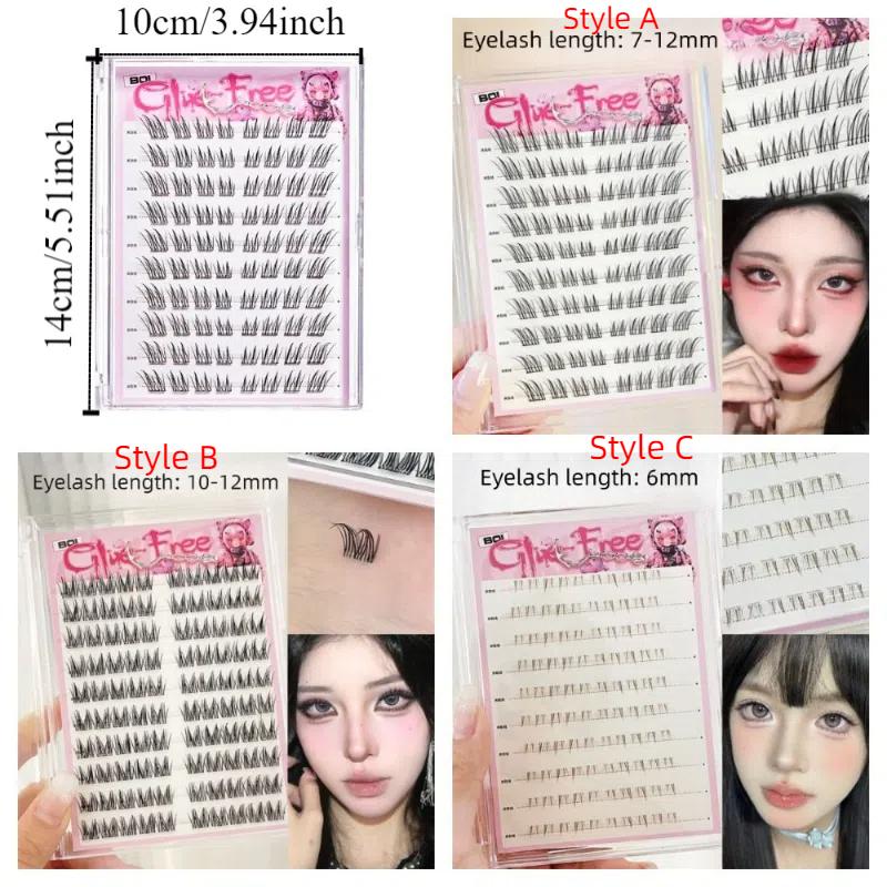 Korean Style Cat Eye Fake Lashes Comic Eye Segmented Eyelashes Bundles Eyelash Extension Kit  Women