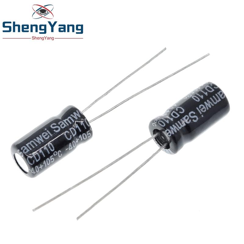 50/100PCS Higt quality 25V220UF 6*12mm 220UF 25V TZT 6*12 Electrolytic capacitors for Boost Step Down Power Module