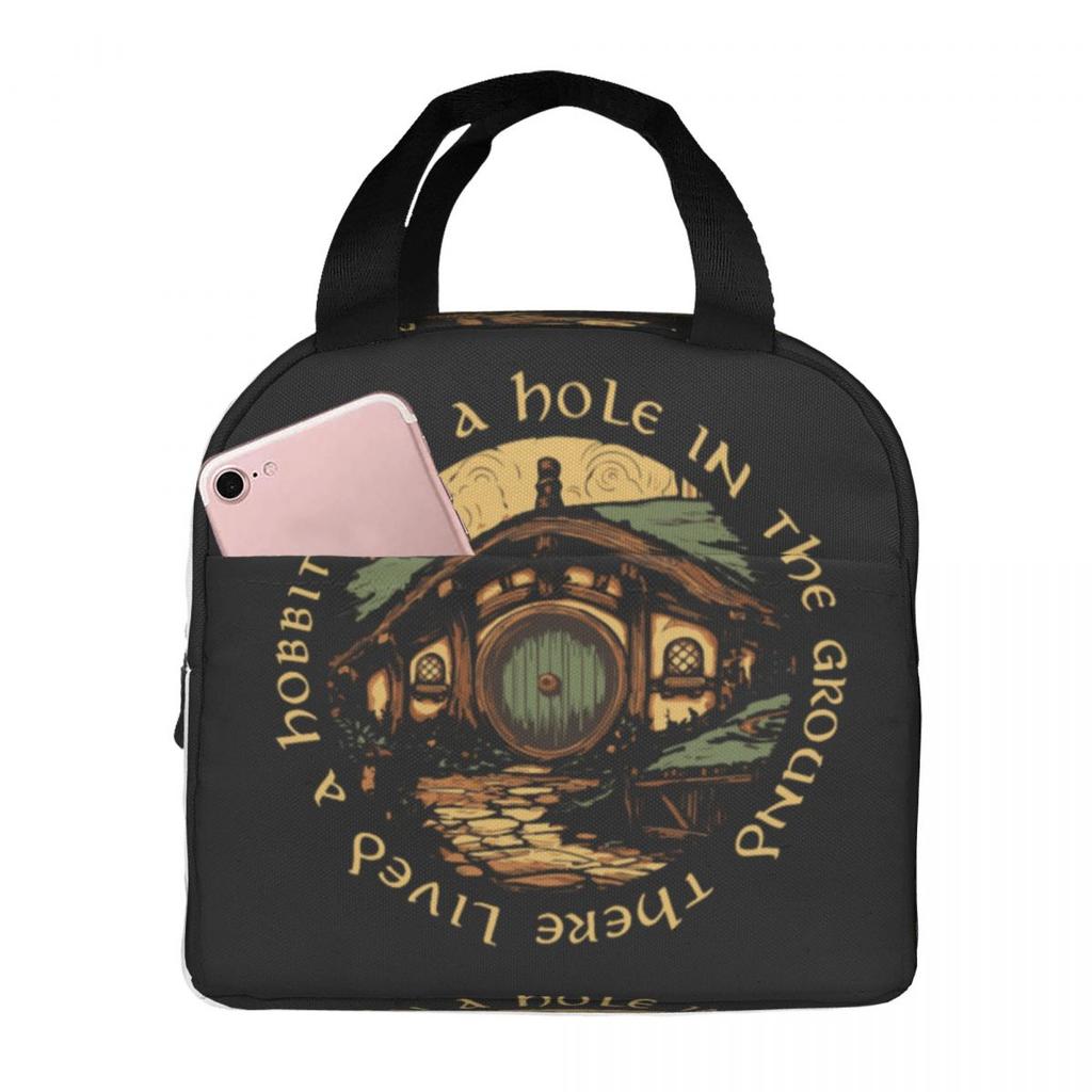 In A Hole In The Ground There Lived A Hobbit Insulated Lunch Bag Cooler Thermal Food Box Tote Leakproof Lunch Boxes Container
