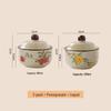 Chinese Retro Ceramic Single-Serve Stew and Soup Pot with Lid