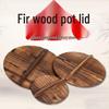 Altmodischer massiver Tannenholz-Topfdeckel für Woks und große Töpfe