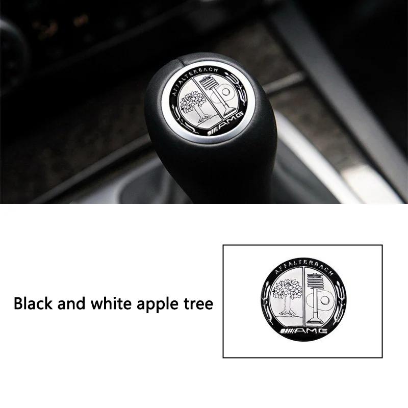 For Benz CL18DCar Gear Shifter Head Knob Badge Sticker Metal Decal Decoration For Mercedes Benz AMG W204 W205 W203 W211 W212 W213 W201 W210