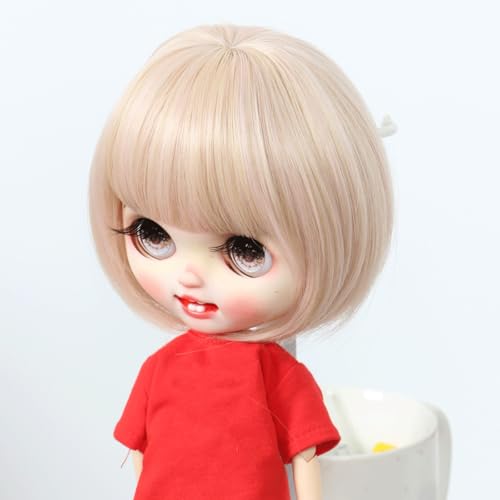 Linfairy 9-10 inch Doll Wig (Flesh Pink Bob)