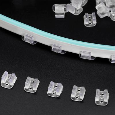 20/50/100 Stück LED Neonstreifen Befestigungsklammer Kunststoffverbinder 6/10/20mm Flexibler Silikonschlauchhalter Streifenlichter Schnalle Zubehör