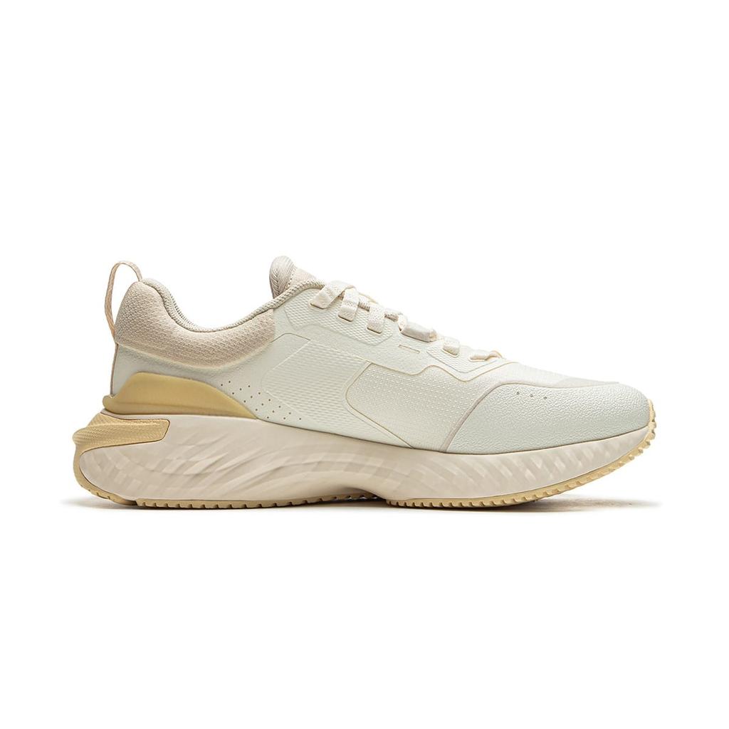 Li Ning Cloud Shield TPU Cushioning Slip Resistant Low top Running Shoes Women's Beige Gray AGLU244-3