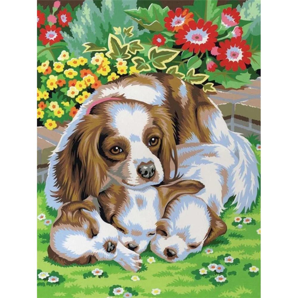 3D Diamond Embroidery Painting Animal Dog Art Rhinestone Full Square Diamond Mosaic Garden Handicraft Handmade Gift
