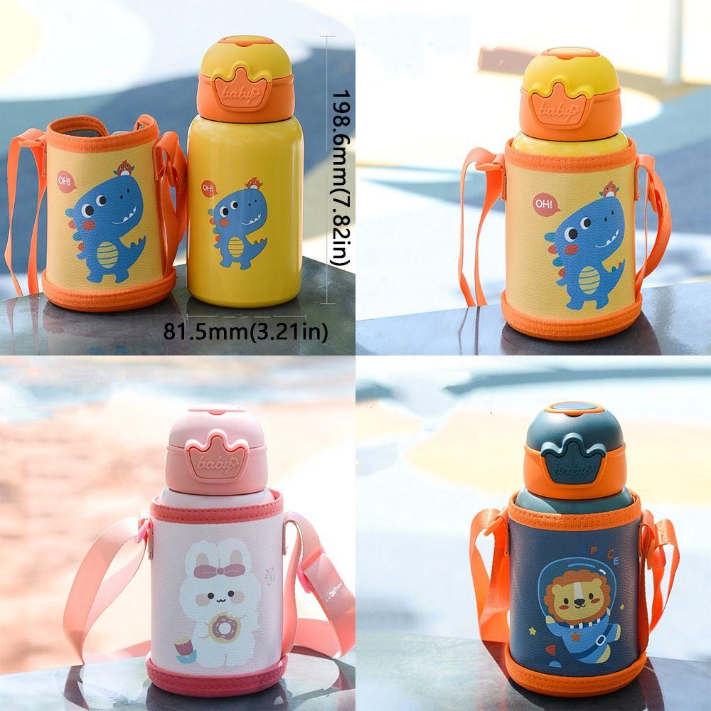 Stainless Steel Children's Water Kettle 480ml Thermal Water Bottle Cute Vacuum Flask  for Students
