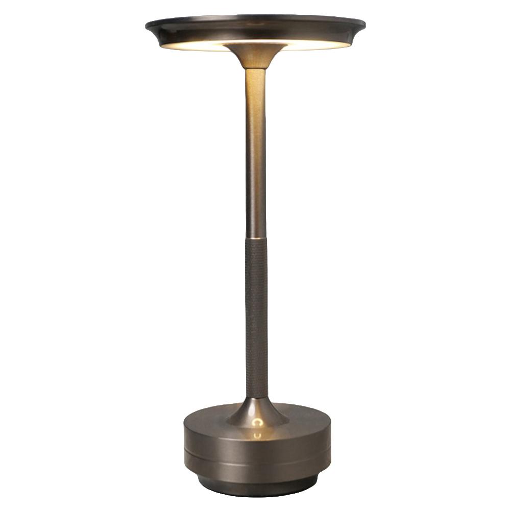 

Simple LED Rechargeable Touch Metal Table Lamp Three Colors Bedside Creative Ambient Night Light for Bar Outdoor Decoration серый