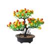 Colorful Simulation  Bonsai Ornament Lifelike Artifical Fortune Fruit Fake Flower Plant Potted Decoration For Home Office Desk