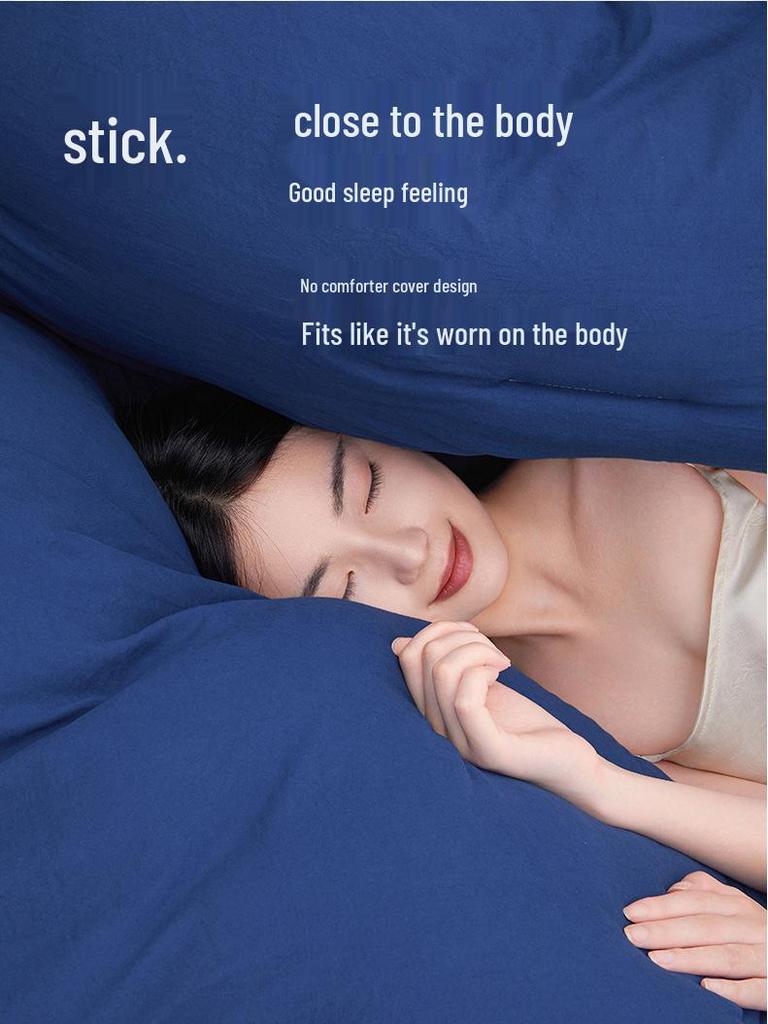 Deep Sleep Pro Temperature-Control Knitted Quilt: All-Season Warmth, Machine Washable for Spring, Autumn, and Winter.
